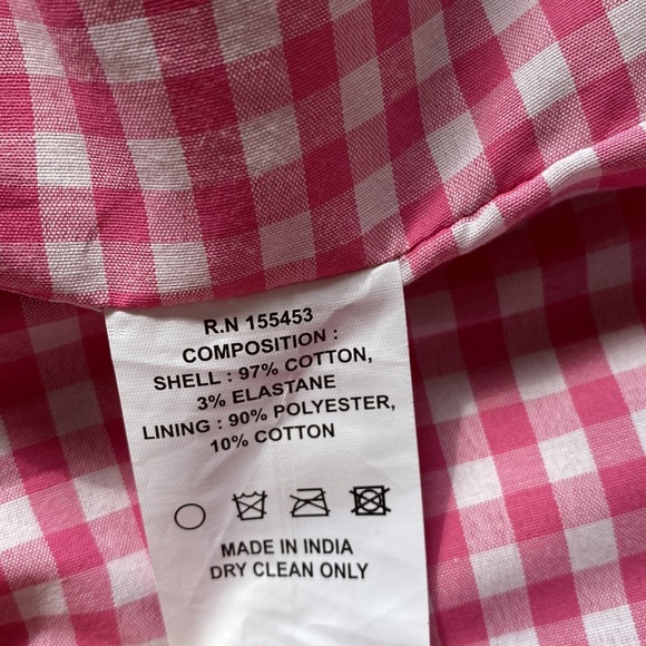 NWT - Elizabeth Wilson Designs Janie Jacket with pink gingham lining - medium - Picture 7 of 7